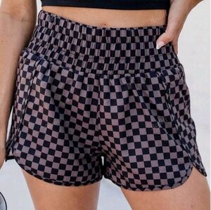 Checkered Athletic Shorts